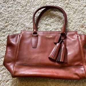 Coach saddle brown satchel
